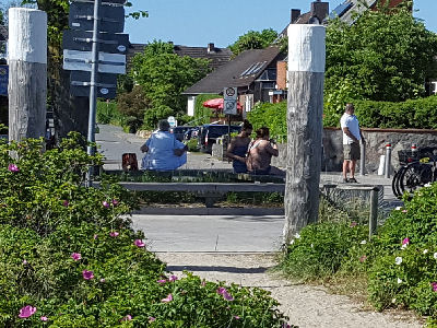 Das AtelierCaf vom Strand aus gesehen